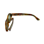 A pair of octagonal eyeglasses with a tortoiseshell acetate frame, featuring the text 'Af reflect x HOUGHTON' printed on the temple arm, shown against a plain white background.